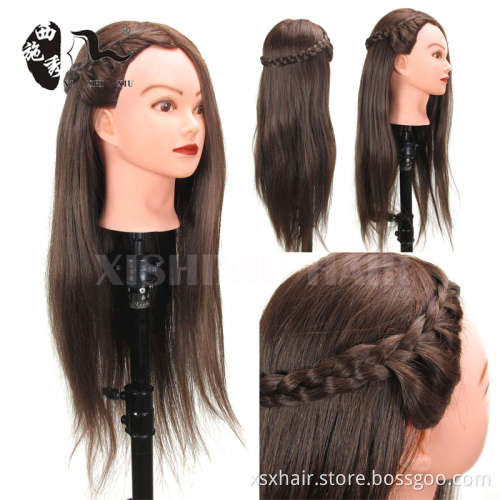 Hot sale fashion fabric foam chrome mannequin head